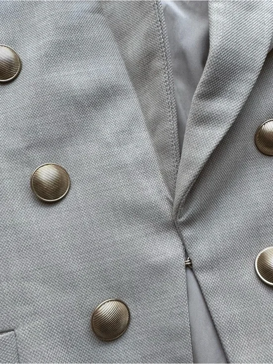 House of Harlow 1960 Double Breast Gold Button Blazer Size Small - Picture 7 of 9